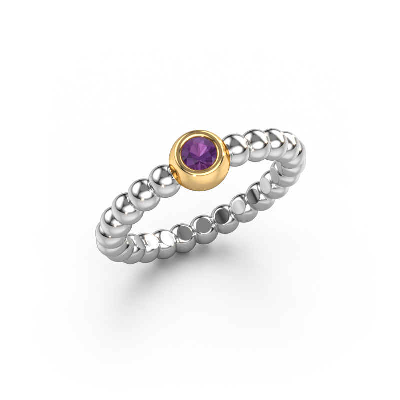 Bild von Vorsteckring Dini 585 Weißgold Amethyst 3 mm