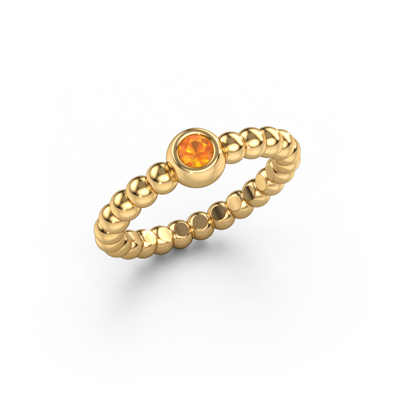 Image of Stackable ring Dini 585 gold Citrin 3 mm