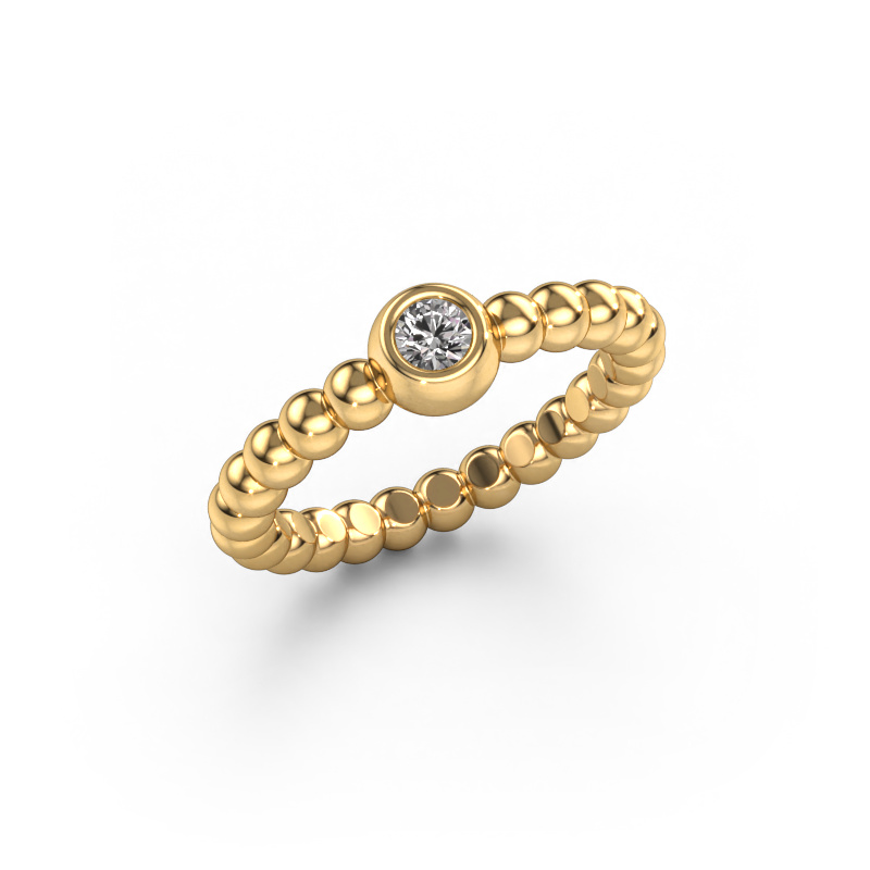 Image of Stackable ring Dini 585 gold Lab-grown diamond 0.10 crt