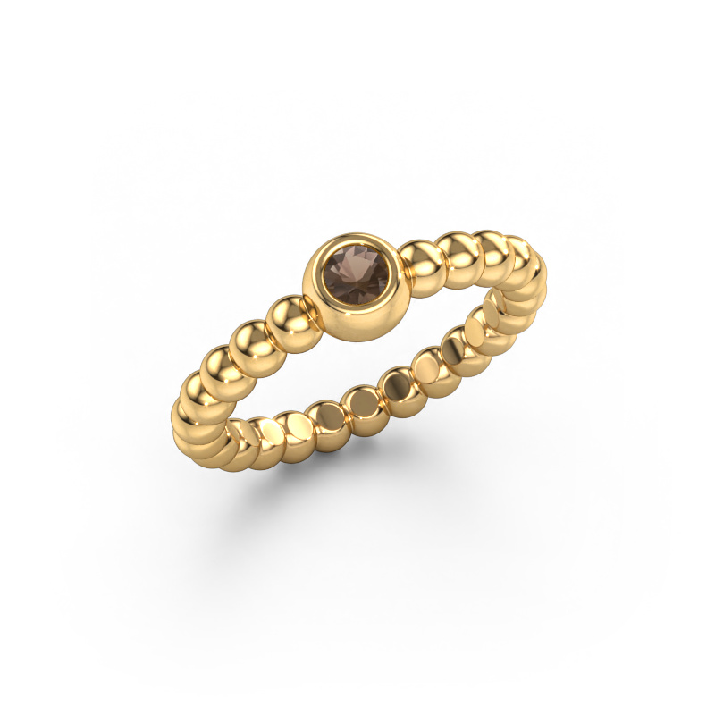 Bild von Vorsteckring Dini 585 Gold Rauchquarz 3 mm
