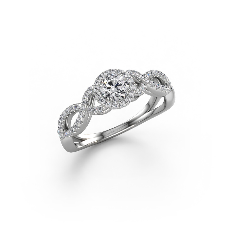 Image de Bague de fiançailles Dionne rnd 950 platine Diamant synthétique 0.56 crt