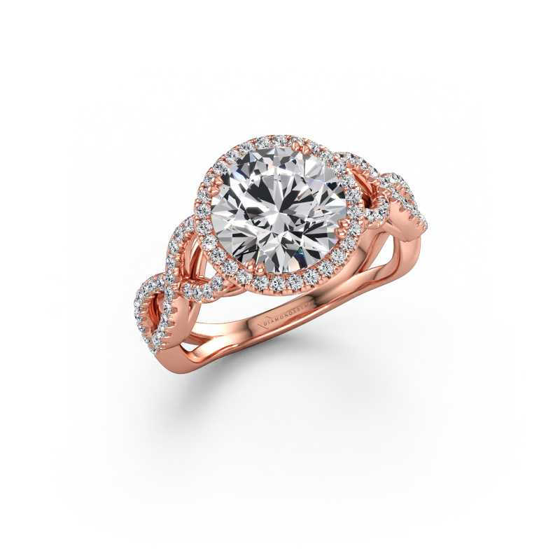 Immagine di Anello di fidanzamento Dionne rnd 585 oro rosa Diamante 2.40 crt