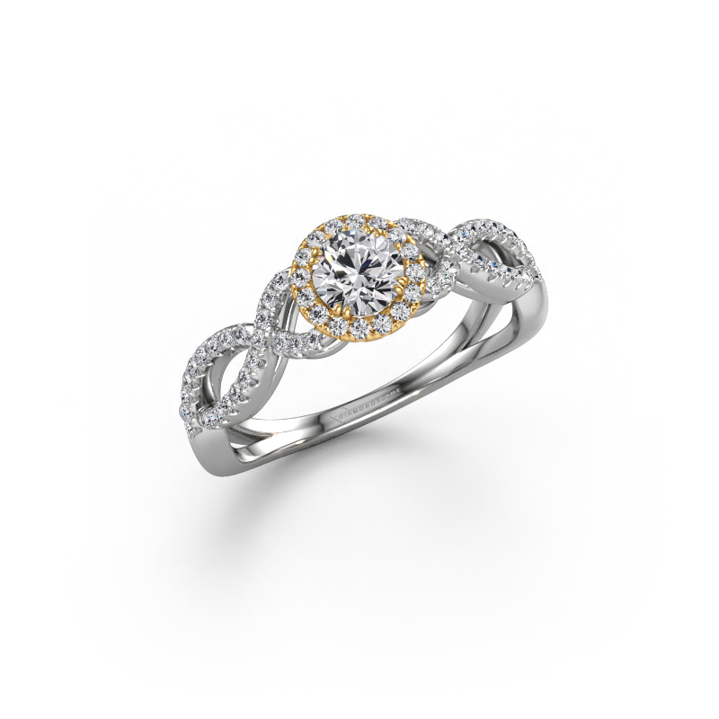 Image de Bague de fiançailles Dionne rnd 585 or blanc Diamant 0.61 crt