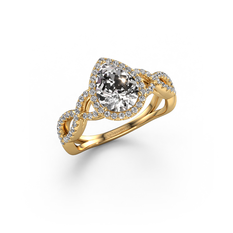 Image of Engagement ring Dionne pear 585 gold Diamond 1.36 crt