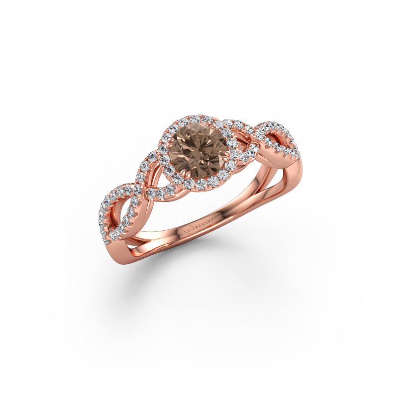 Image de Bague de fiançailles Dionne rnd 585 or rose Diamant brun 0.82 crt
