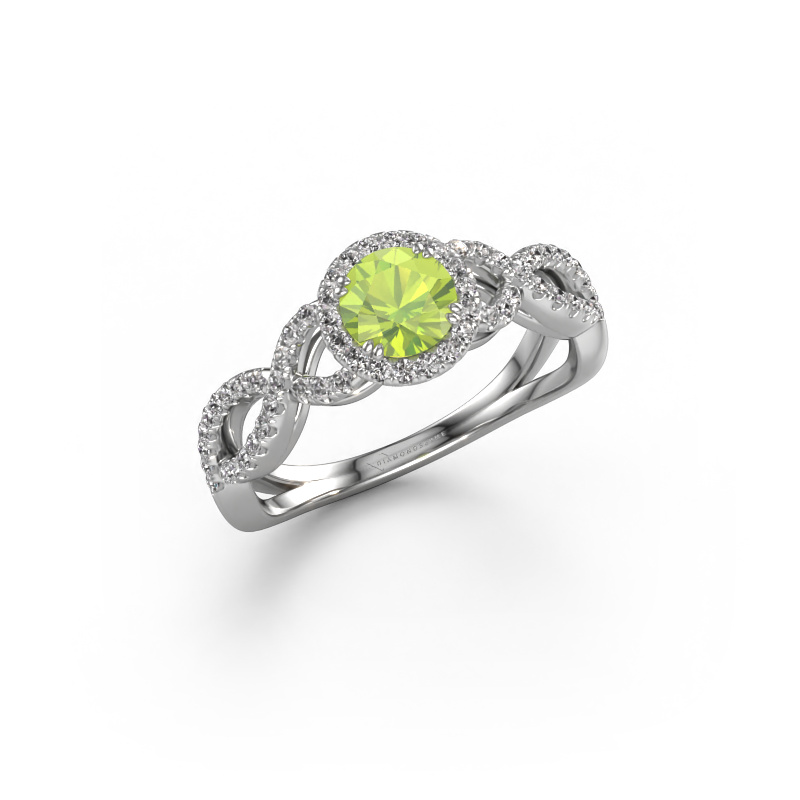 Bild von Verlobungsring Dionne rnd 950 Platin Peridot 5 mm
