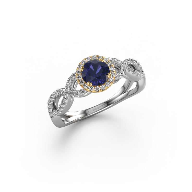 Image of Engagement ring Dionne rnd 585 white gold Sapphire 5 mm