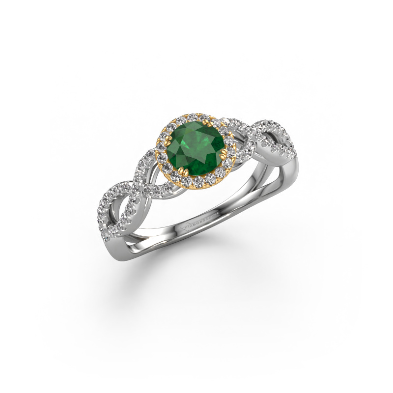 Image of Engagement ring Dionne rnd 585 white gold Emerald 5 mm