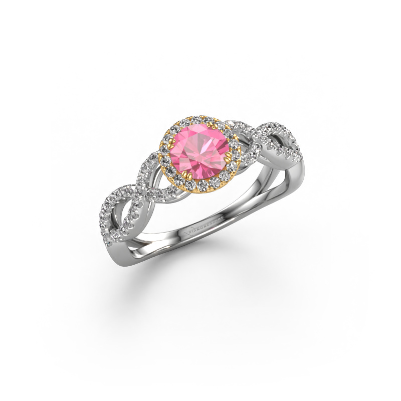 Bild von Verlobungsring Dionne rnd 585 Weißgold Pink Saphir 5 mm