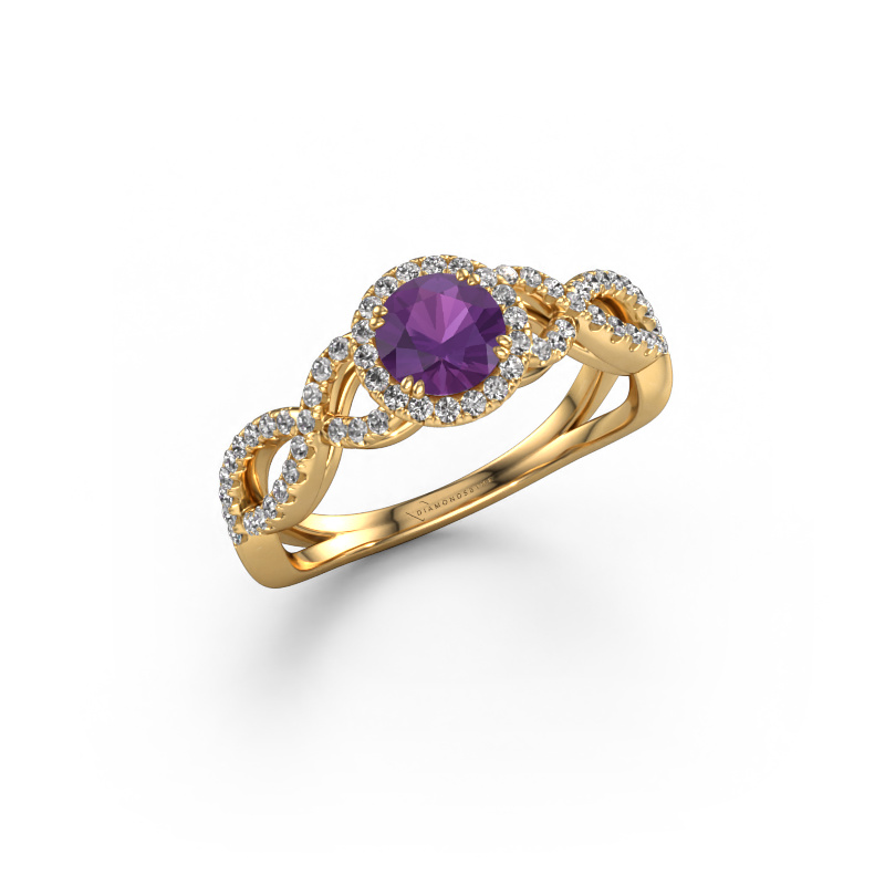 Bild von Verlobungsring Dionne rnd 585 Gold Amethyst 5 mm