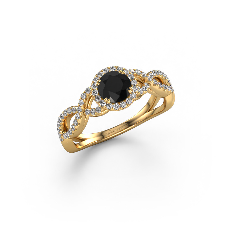 Bild von Verlobungsring Dionne rnd 585 Gold Schwarz Diamant 0.920 crt