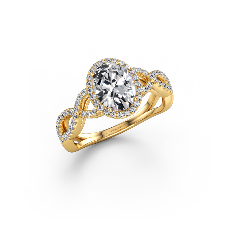 Bild av Förlovningsring Dionne ovl 585 gult guld Diamant 1.46 crt