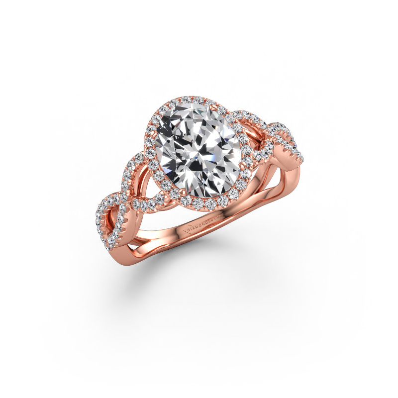 Bild av Förlovningsring Dionne ovl 585 roséguld Labbodlad diamant 2.19 crt