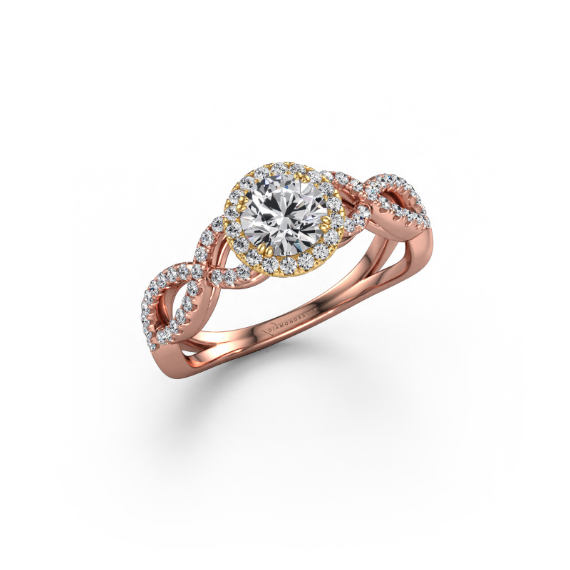Image de Bague de fiançailles Dionne rnd 585 or rose Diamant synthétique 0.935 crt