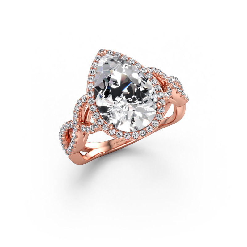 Immagine di Anello di fidanzamento Dionne pear 585 oro rosa Diamante 3.42 crt