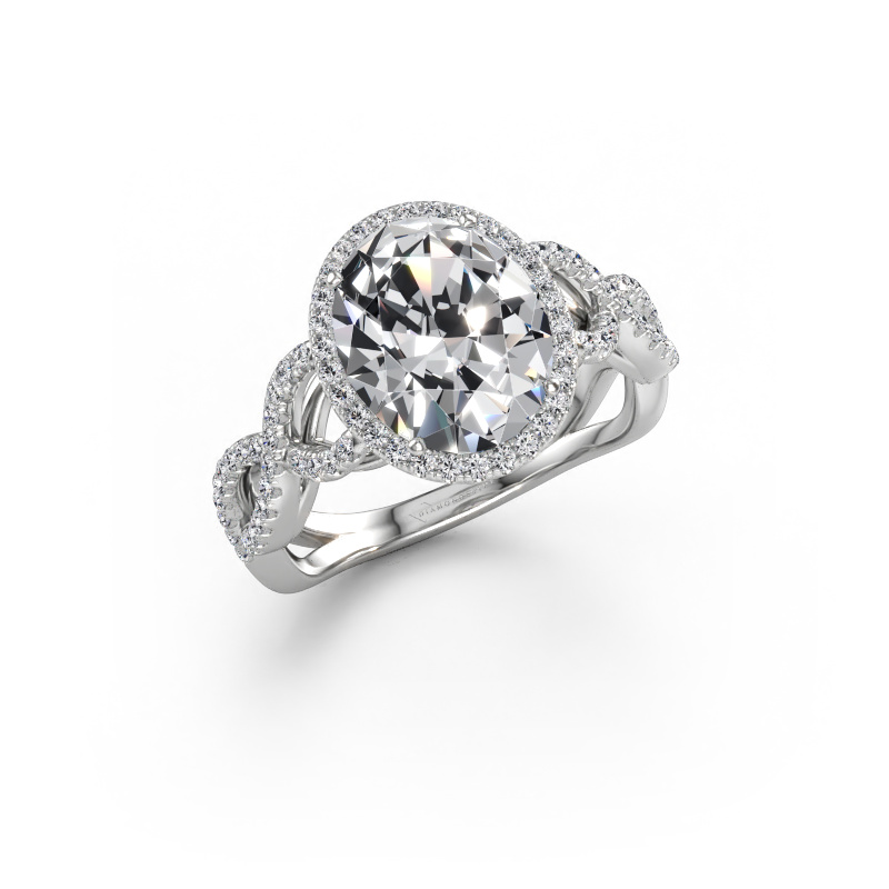 Immagine di Anello di fidanzamento Dionne ovl 585 oro bianco Diamante 3.11 crt
