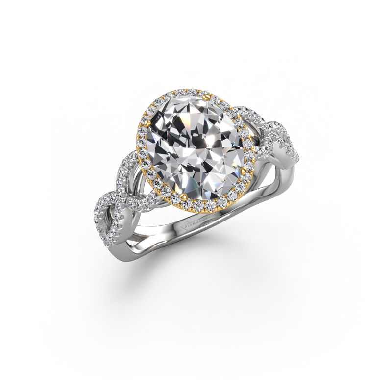Bild von Verlobungsring Dionne ovl 585 Weißgold Lab-grown Diamant 3.11 crt