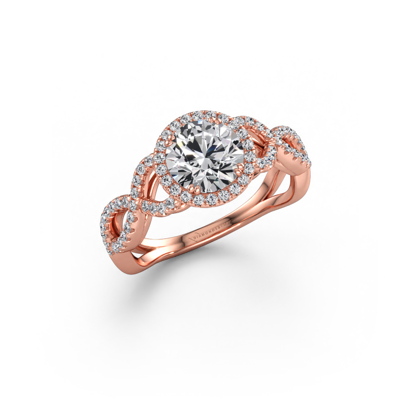 Immagine di Anello di fidanzamento Dionne rnd 585 oro rosa Diamante 1.36 crt