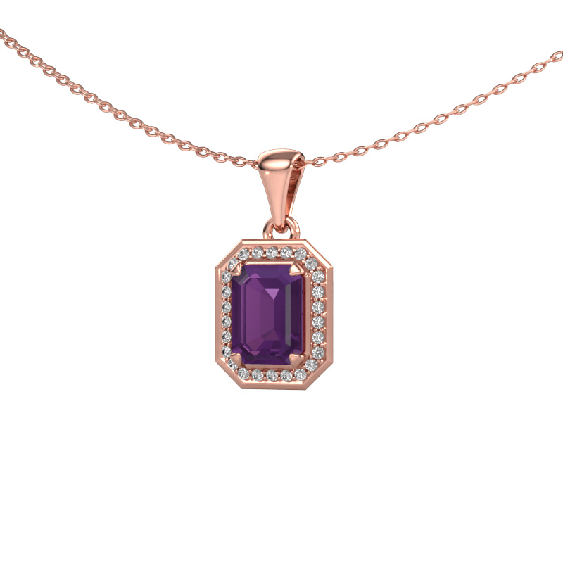 Bild von Anhänger Dodie 585 Roségold Amethyst 8x6 mm