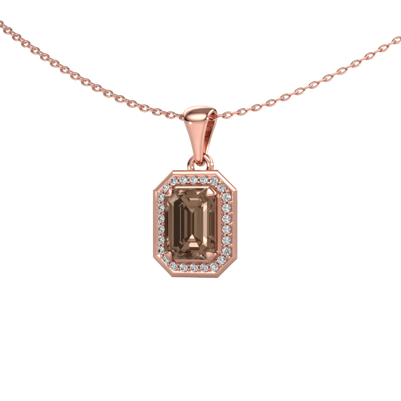 Image of Pendant Dodie 585 rose gold Brown diamond 1.88 crt