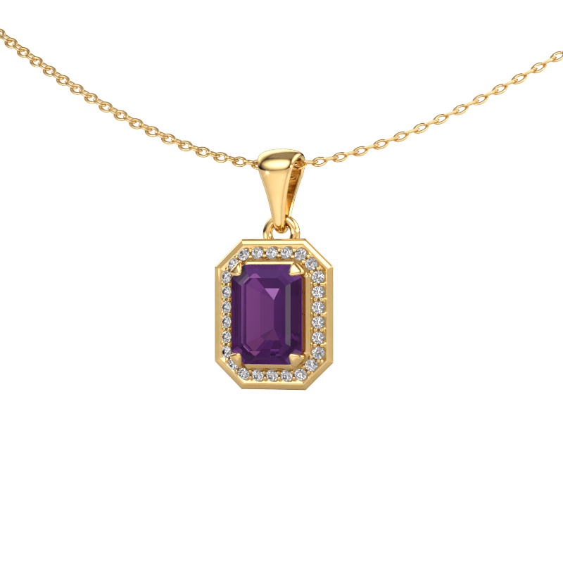 Image of Pendant Dodie 585 gold Amethyst 8x6 mm