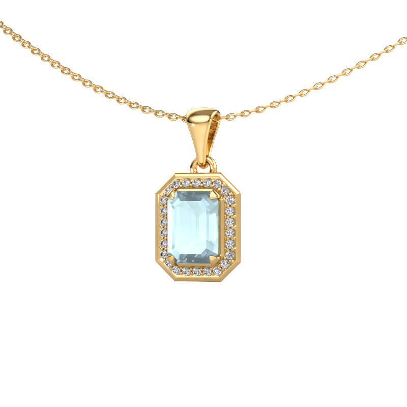 Image of Pendant Dodie 585 gold Aquamarine 8x6 mm