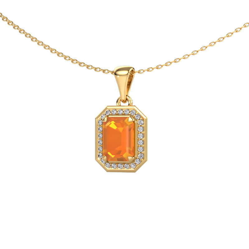 Image of Pendant Dodie 585 gold Citrin 8x6 mm