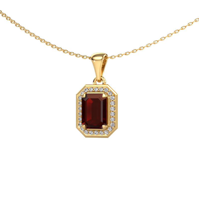 Image of Pendant Dodie 585 gold Garnet 8x6 mm