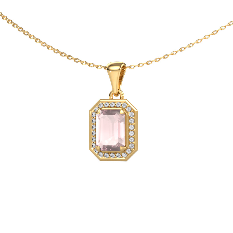 Image of Pendant Dodie 585 gold Morganite champagne 8x6 mm