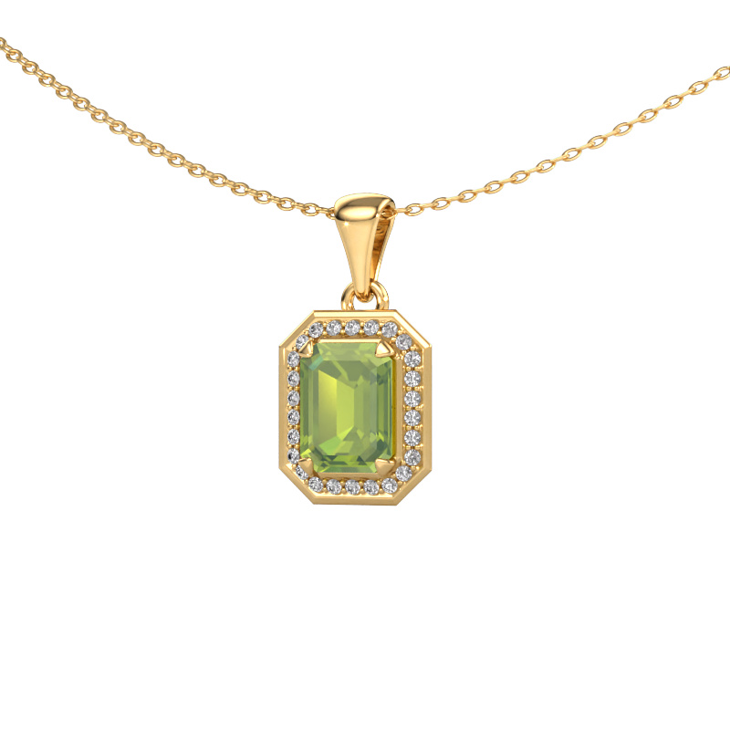 Image of Pendant Dodie 585 gold Peridot 8x6 mm