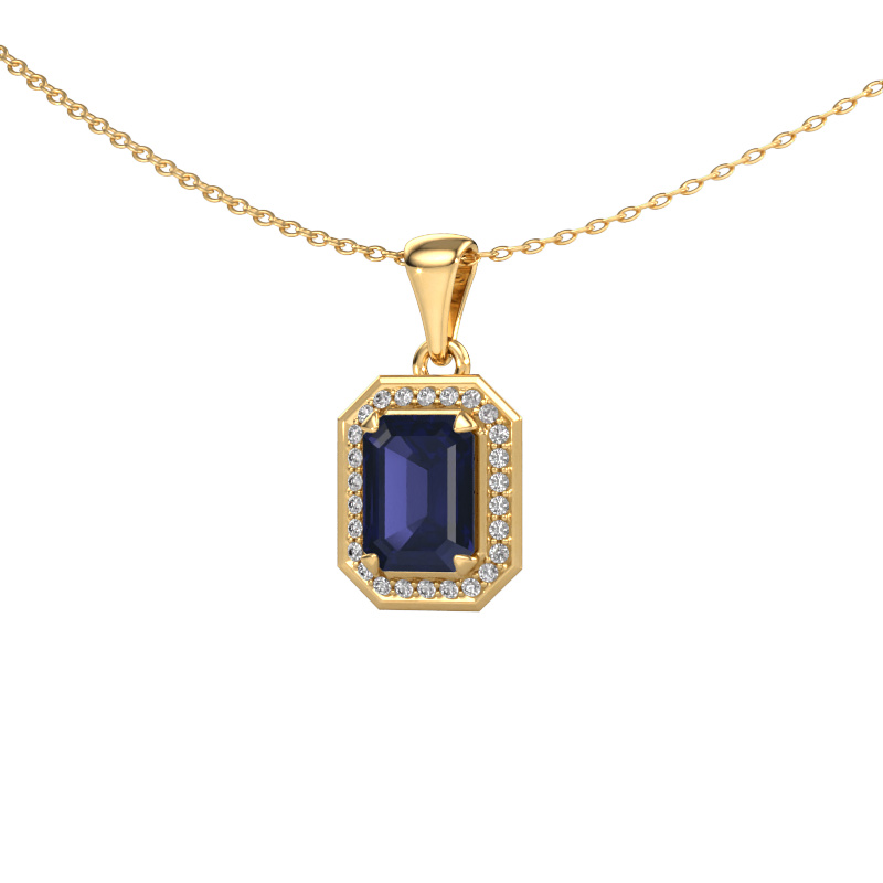 Image of Pendant Dodie 585 gold Sapphire 8x6 mm
