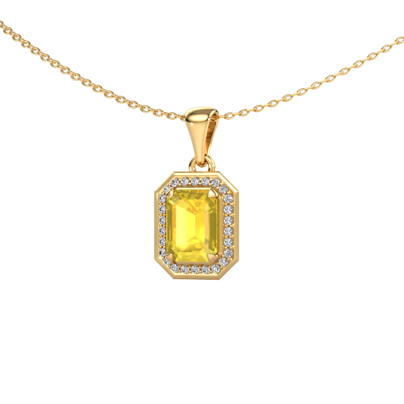 Bild von Anhänger Dodie 585 Gold Gelb Saphir 8x6 mm