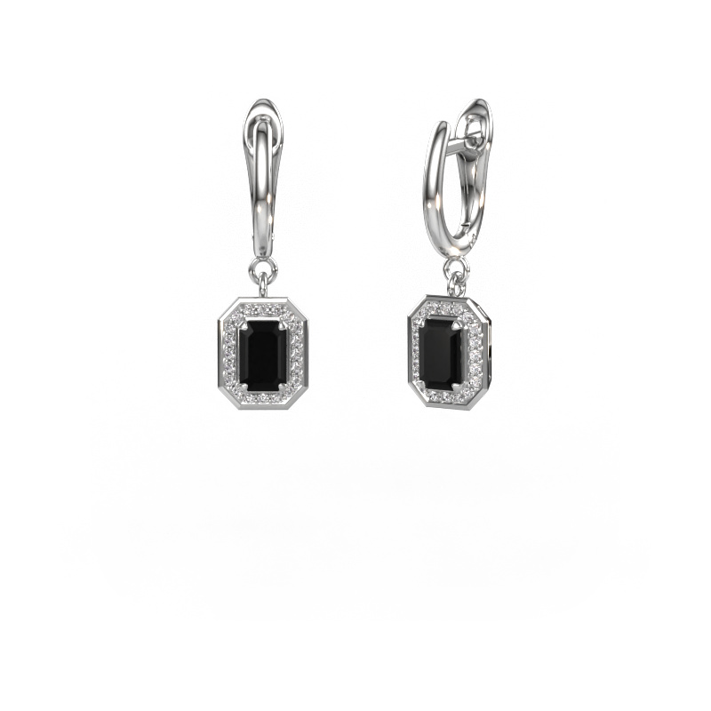 Image de Pendants d'oreilles Dodie 1 950 platine Diamant noir 1.88 crt