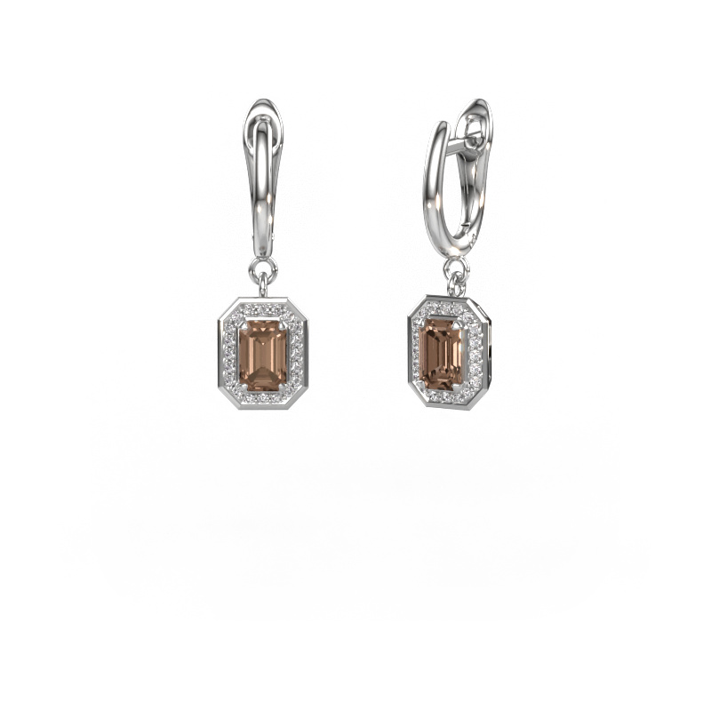 Image of Drop earrings Dodie 1 950 platinum Brown diamond 1.600 crt