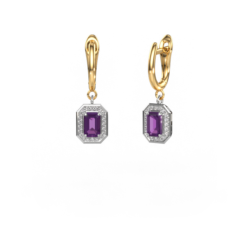 Bild von Ohrhänger Dodie 1 585 Weißgold Amethyst 6x4 mm