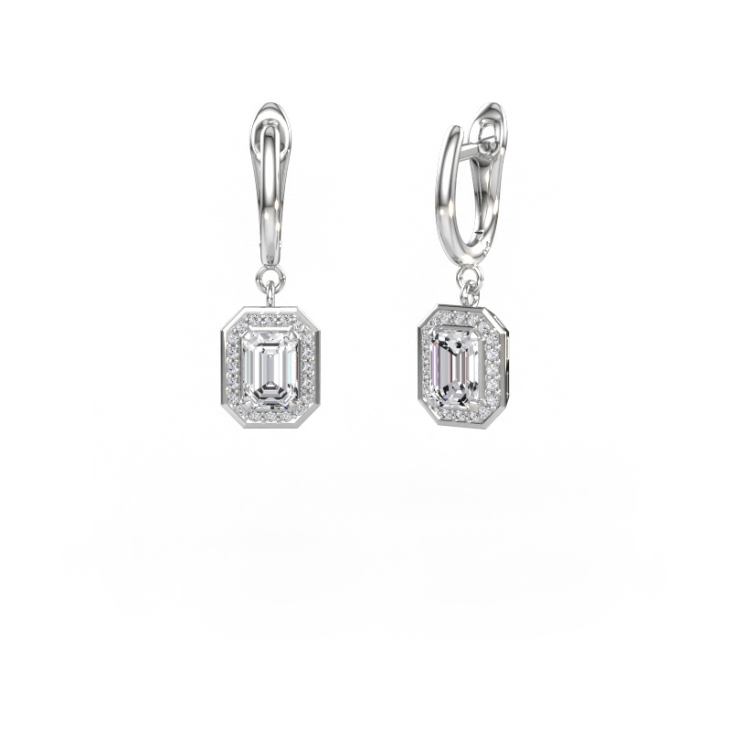 Afbeelding van Oorhangers Dodie 1 950 platina Diamant 2.00 crt