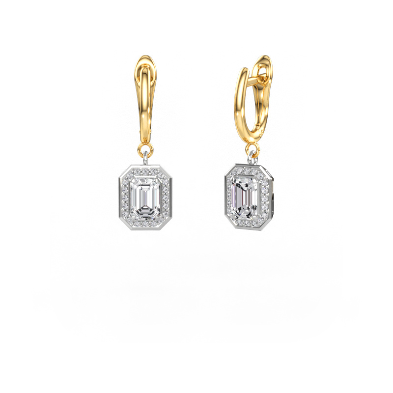 Afbeelding van Oorhangers Dodie 1 585 witgoud Diamant 2.00 crt