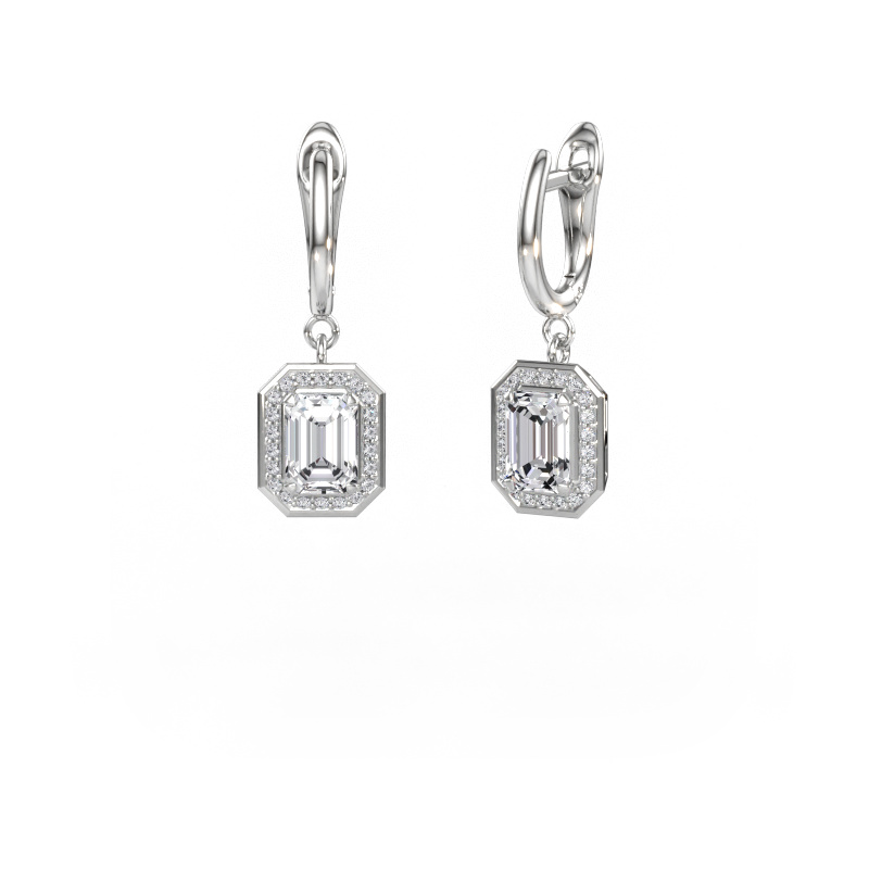 Immagine di Orecchini pendenti Dodie 1 585 oro bianco Diamante 2.52 crt