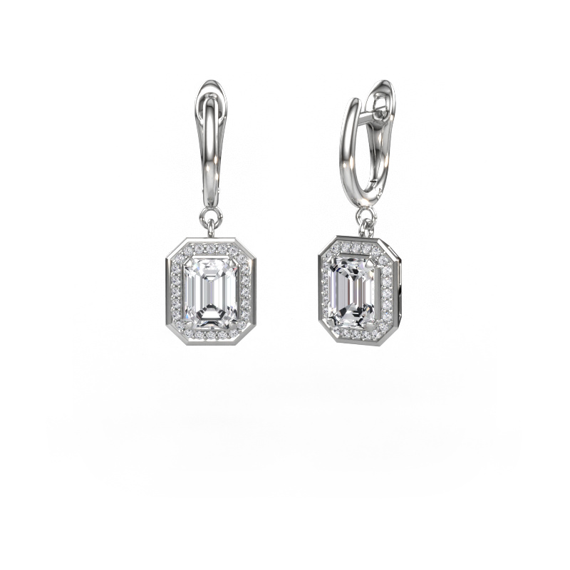 Image of Drop earrings Dodie 1 950 platinum Diamond 3.24 crt