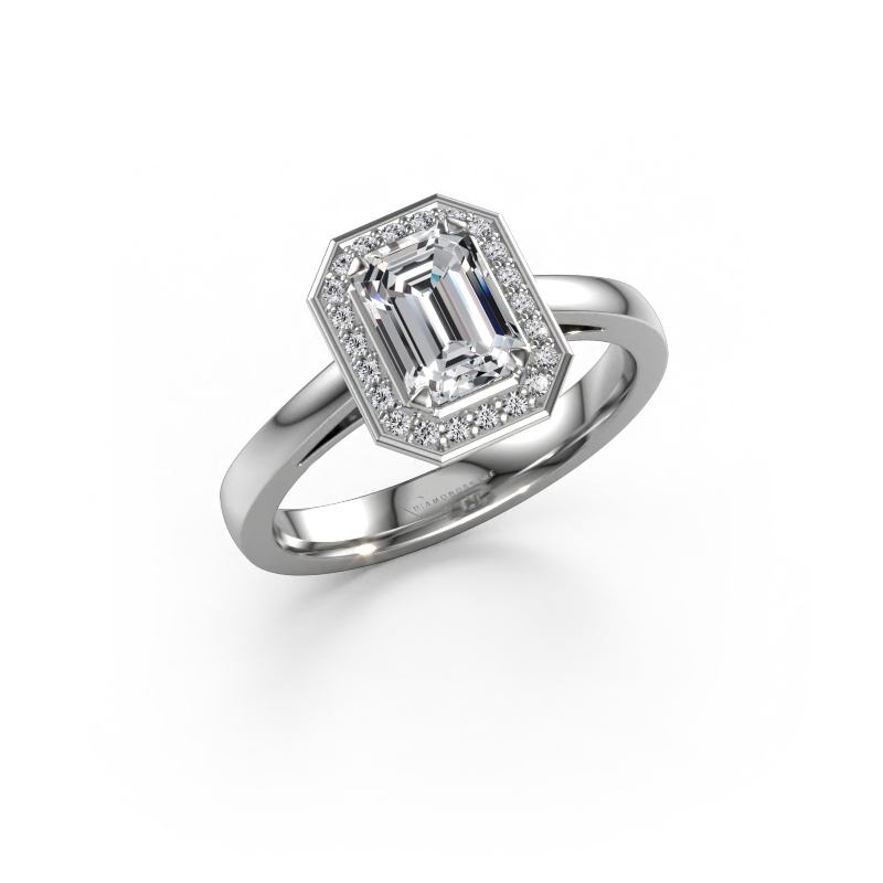 Image of Engagement ring Dodie 1 eme 950 platinum Lab grown diamond 1.26 crt