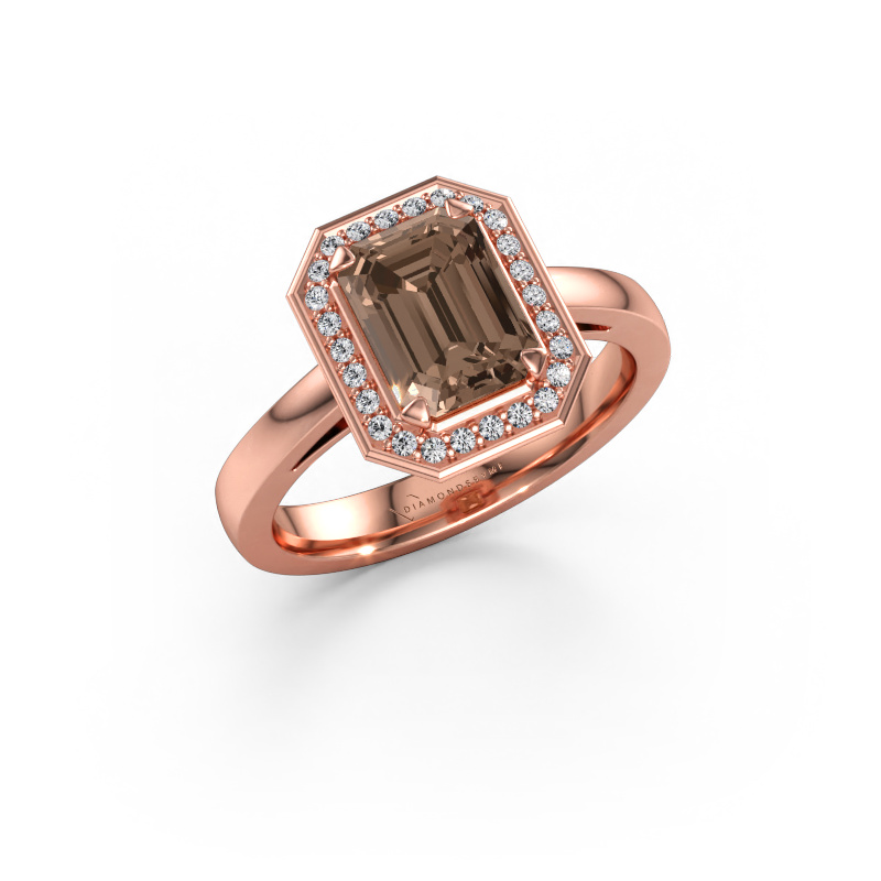 Image de Bague de fiançailles Dodie 1 eme 585 or rose Diamant brun 1.88 crt