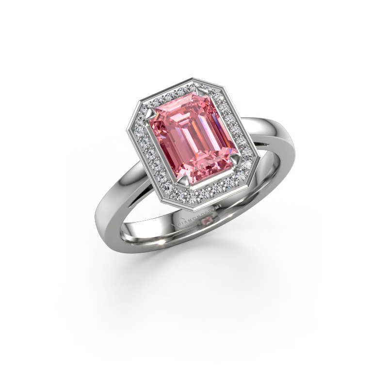 Bild von Verlobungsring Dodie 1 eme 950 Platin Rosa Labordiamant 8x6 mm