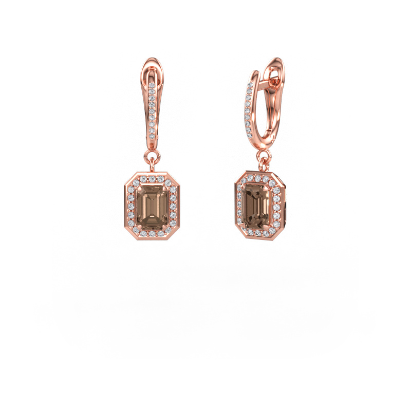 Bild av Hängande örhängen Dodie 2 585 roséguld Brun diamant 2.045 crt