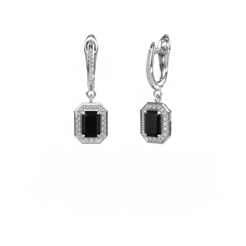 Bild von Ohrhänger Dodie 2 950 Platin Schwarz Diamant 2.405 crt