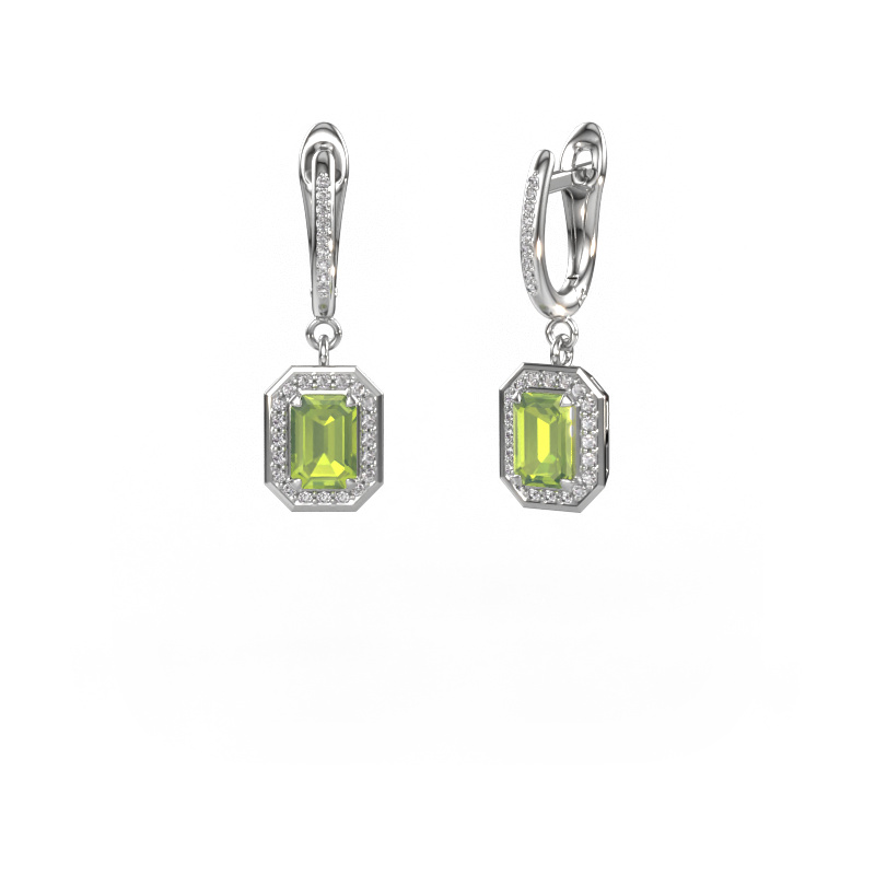 Bild von Ohrhänger Dodie 2 950 Platin Peridot 6.5x4.5 mm