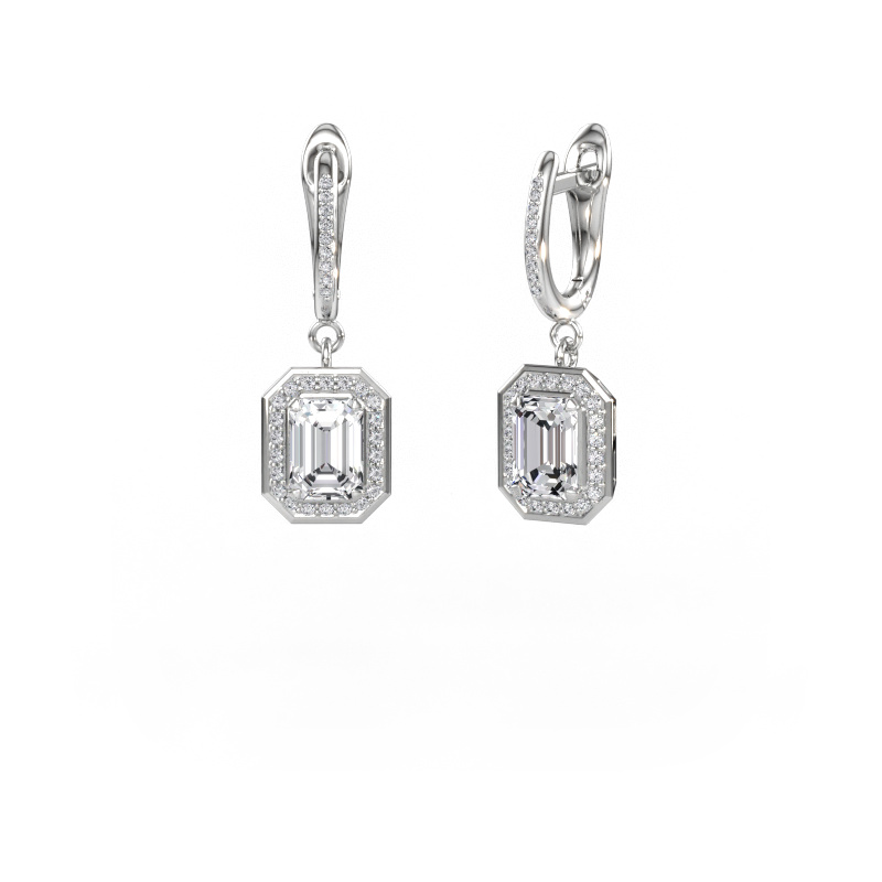 Immagine di Orecchini pendenti Dodie 2 950 platino Diamante 2.565 crt