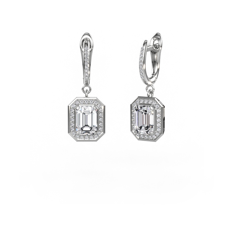 Image of Drop earrings Dodie 2 950 platinum Diamond 3.285 crt