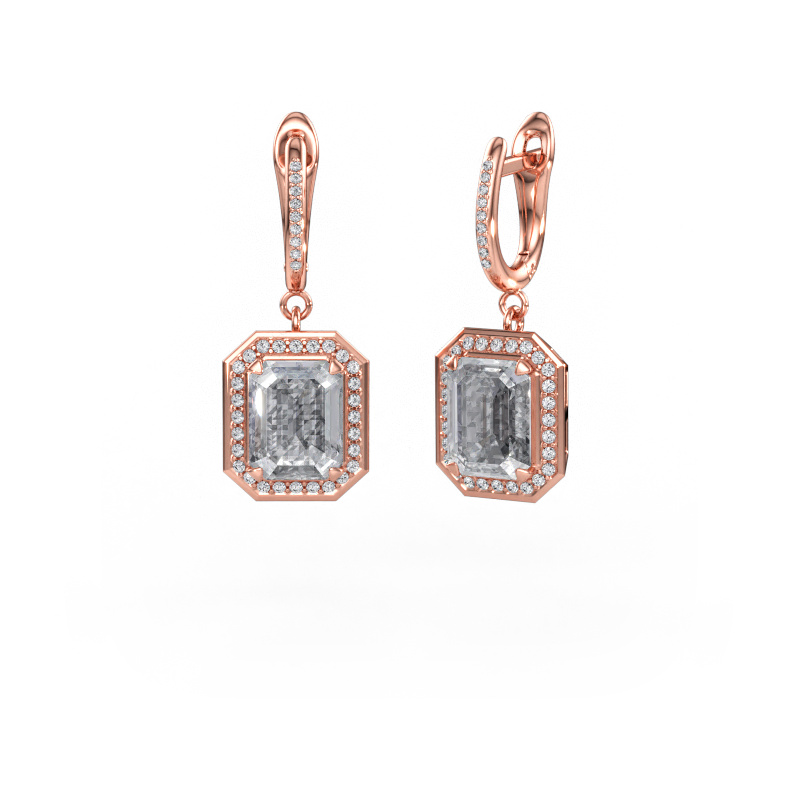 Immagine di Orecchini pendenti Dodie 2 585 oro rosa Diamante 5.325 crt