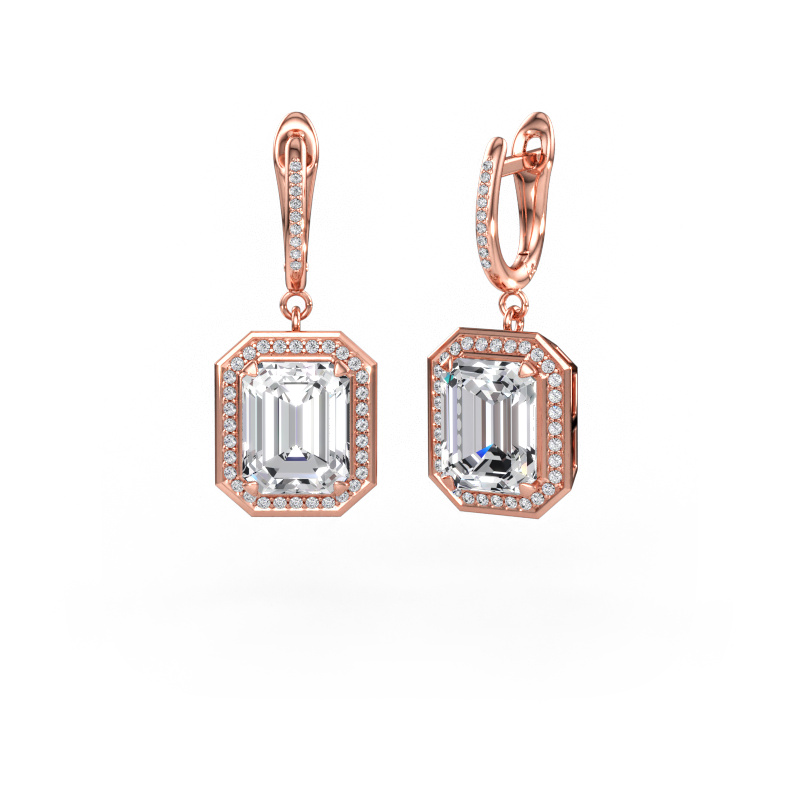 Immagine di Orecchini pendenti Dodie 2 585 oro rosa Diamante 7.365 crt