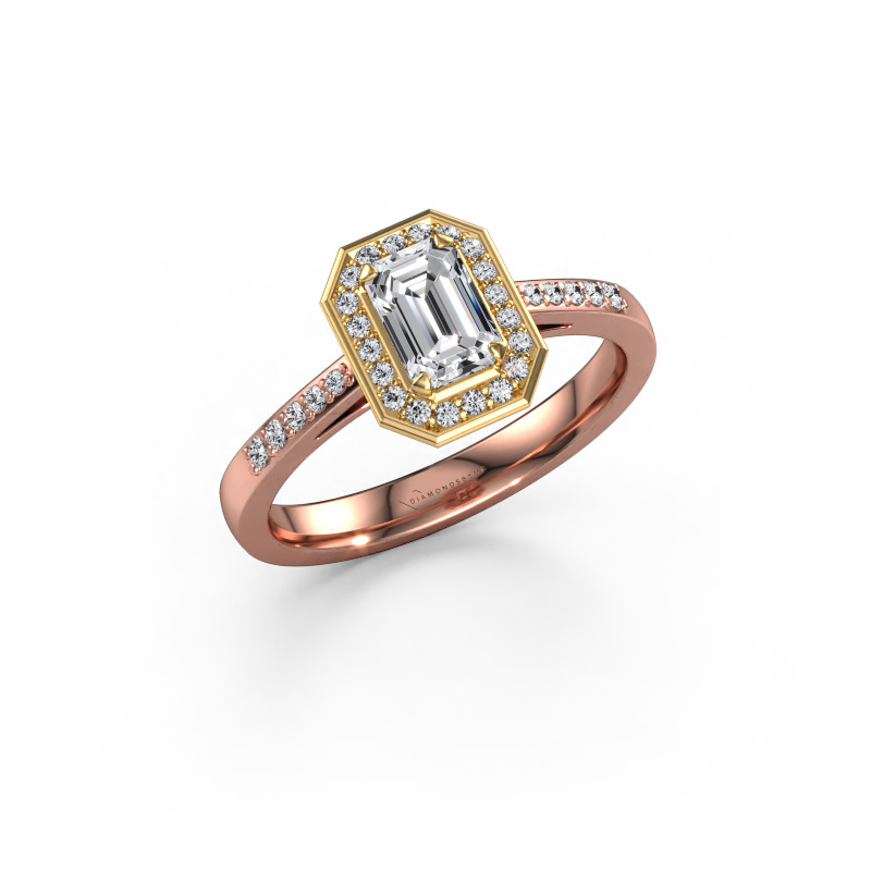 Image of Engagement ring Dodie 2 eme 585 rose gold Lab-grown diamond 0.872 crt